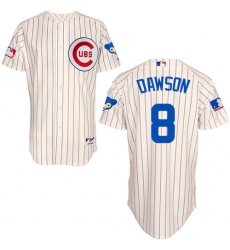Men's Majestic Chicago Cubs #8 Andre Dawson Authentic Cream 1969 Turn Back The Clock MLB Jersey