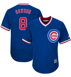 Men's Majestic Chicago Cubs #8 Andre Dawson Royal Blue Flexbase Authentic Collection Cooperstown MLB Jersey