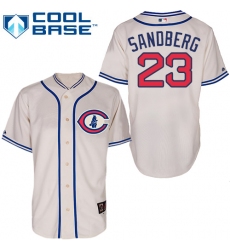 Men's Majestic Chicago Cubs #23 Ryne Sandberg Replica Cream 1929 Turn Back The Clock MLB Jersey