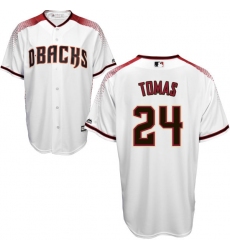 Men's Majestic Arizona Diamondbacks #24 Yasmany Tomas Authentic White Home Cool Base MLB Jersey