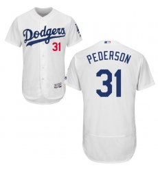 Men's Majestic Los Angeles Dodgers #31 Joc Pederson White Home Flex Base Authentic Collection MLB Jersey