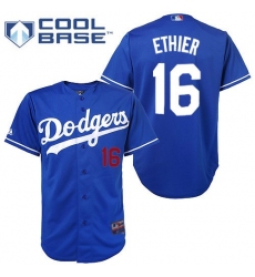 Men's Majestic Los Angeles Dodgers #16 Andre Ethier Replica Royal Blue Cool Base MLB Jersey
