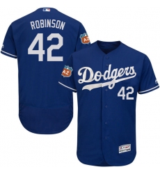 Men's Majestic Los Angeles Dodgers #42 Jackie Robinson Royal Blue Flexbase Authentic Collection MLB Jersey