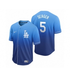 Men's Los Angeles Dodgers #5 Corey Seager Royal Fade Nike Jersey