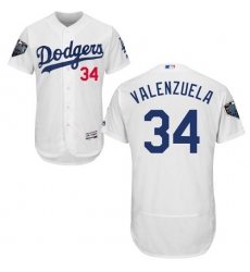 Men's Majestic Los Angeles Dodgers #35 Cody Bellinger White Home Flex Base Authentic Collection 2018 World Series MLB Jersey