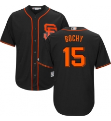 Men's Majestic San Francisco Giants #15 Bruce Bochy Replica Black Alternate Cool Base MLB Jersey