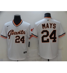 Men's Nike San Francisco Giants #24 Willie Mays Authentic White Jersey