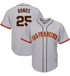 Youth Majestic San Francisco Giants #25 Barry Bonds Authentic Grey Road Cool Base MLB Jersey