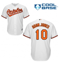 Youth Majestic Baltimore Orioles #10 Adam Jones Replica White Home Cool Base MLB Jersey