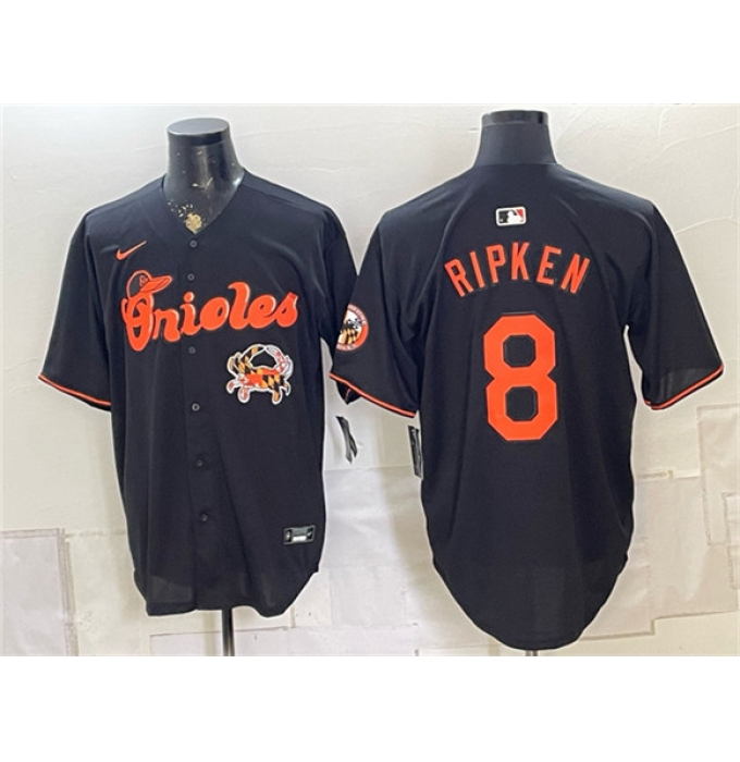 Men's Baltimore Orioles #8 Cal Ripken Jr. Black With Vapor Premier Limited Stitched Baseball Jersey