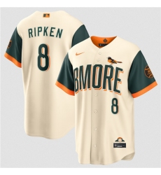 Men's Baltimore Orioles #8 Cal Ripken Jr Natural 2026 City Connect Stadium Stitched Baseball Jersey