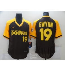 Men's Nike San Diego Padres #19 Tony Gwynn Brown MLB Jersey
