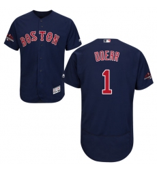 Men's Majestic Boston Red Sox #1 Bobby Doerr Navy Blue Alternate Flex Base Authentic Collection 2018 World Series Champions MLB Jersey