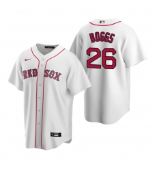 Men's Nike Boston Red Sox #26 Wade Boggs White Home Stitched Baseball Jersey