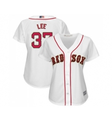 Women's Boston Red Sox #37 Bill Lee Authentic White 2019 Gold Program Cool Base Baseball Jersey