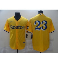 Men's Boston Red Sox #23 Blake Swihart Nike Gold-Light Blue 2021 City Connect Replica Player Jersey