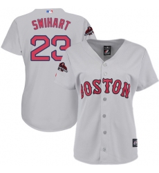 Women's Majestic Boston Red Sox #23 Blake Swihart Authentic Grey Road 2018 World Series Champions MLB Jersey