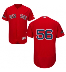 Men's Majestic Boston Red Sox #56 Joe Kelly Red Alternate Flex Base Authentic Collection 2018 World Series Champions MLB Jersey