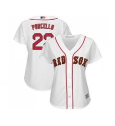 Women's Boston Red Sox #22 Rick Porcello Authentic White 2019 Gold Program Cool Base Baseball Jersey