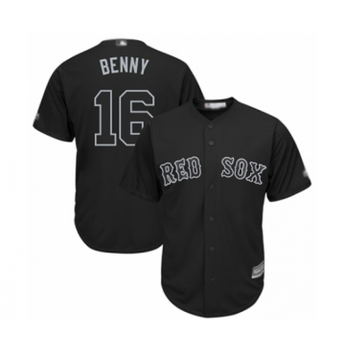 Men's Boston Red Sox #16 Andrew Benintendi  Benny Authentic Black 2019 Players Weekend Baseball Jersey