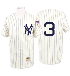 Men's Mitchell and Ness 1929 New York Yankees #3 Babe Ruth Authentic White Throwback MLB Jersey