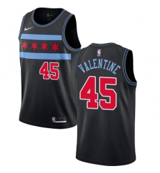 Youth Nike Chicago Bulls #45 Denzel Valentine Swingman Black NBA Jersey - City Edition