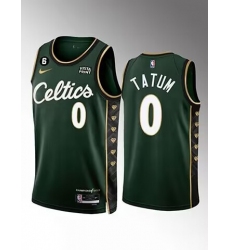 Men's Boston Celtics #0 Jayson Tatum Green 11 diamonds Edition Stitched Jersy