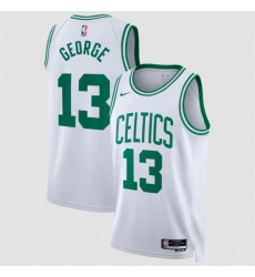 Men's Boston Celtics #13 Paul George White 2026 Association Edition Stitched Basketball Jersey