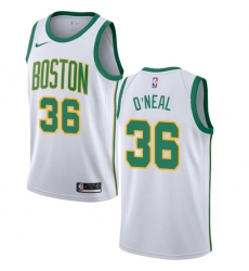 Women's Nike Boston Celtics #36 Shaquille O'Neal Swingman White NBA Jersey - City Edition