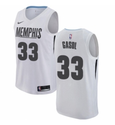 Men's Nike Memphis Grizzlies #33 Marc Gasol Authentic White NBA Jersey - City Edition