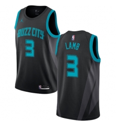 Youth Nike Jordan Charlotte Hornets #3 Jeremy Lamb Swingman Black NBA Jersey - 2018 19 City Edition