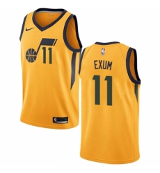 Men's Nike Utah Jazz #11 Dante Exum Swingman Gold NBA Jersey Statement Edition