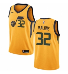 Women's Nike Utah Jazz #32 Karl Malone Authentic Gold NBA Jersey Statement Edition