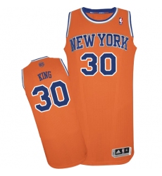 Men's Adidas New York Knicks #30 Bernard King Authentic Orange Alternate NBA Jersey