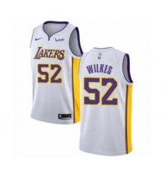 Youth Los Angeles Lakers #52 Jamaal Wilkes Swingman White Basketball Jersey - Association Edition