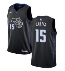 Women's Nike Orlando Magic #15 Vince Carter Swingman Black NBA Jersey - City Edition