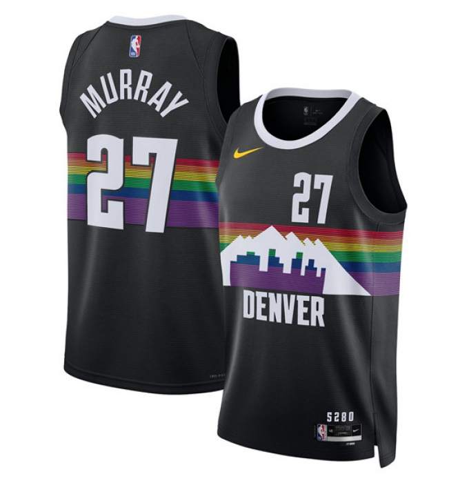 Men's Denver Nuggets #27 Jamal Murray Black 2025-26 City Edition Stitched Basketball Jersey