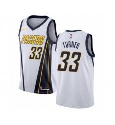 Women's Nike Indiana Pacers #33 Myles Turner White Swingman Jersey - Earned Edition