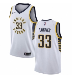 Youth Nike Indiana Pacers #33 Myles Turner Authentic White NBA Jersey - Association Edition