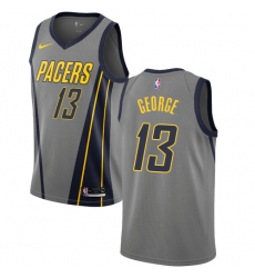 Women's Nike Indiana Pacers #13 Paul George Swingman Gray NBA Jersey - City Edition