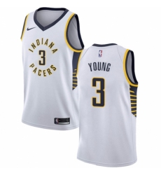 Women's Nike Indiana Pacers #3 Joe Young Swingman White NBA Jersey - Association Edition