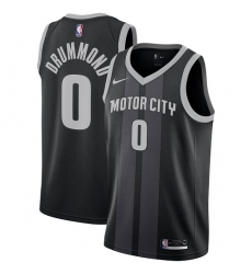 Women's Nike Detroit Pistons #0 Andre Drummond Swingman Black NBA Jersey - City Edition