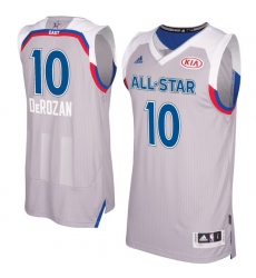 Men's Adidas Toronto Raptors #10 DeMar DeRozan Swingman Gray 2017 All Star NBA Jersey