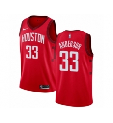 Women's Nike Houston Rockets #33 Ryan Anderson Red Swingman Jersey - Earned Edition