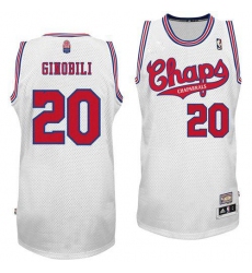 Men's Adidas San Antonio Spurs #20 Manu Ginobili Authentic White Latin Nights NBA Jersey