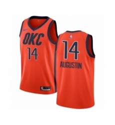 Youth Nike Oklahoma City Thunder #14 D.J. Augustin Orange Swingman Jersey - Earned Edition