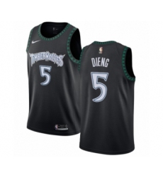 Youth Nike Minnesota Timberwolves #5 Gorgui Dieng Swingman Black Hardwood Classics Jersey