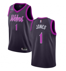 Men's Nike Minnesota Timberwolves #1 Tyus Jones Swingman Purple NBA Jersey - City Edition