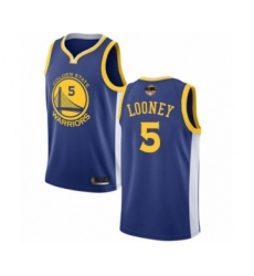 Men's Golden State Warriors #5 Kevon Looney Swingman Royal Blue 2019 Basketball Finals Bound Basketball Jersey - Icon Edition