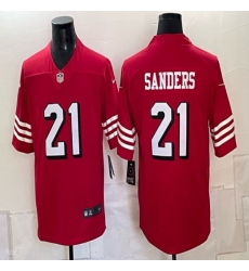 Men's San Francisco 49ers #21 Deion Sanders Red Vapor Untouchable Limited Stitched Jersey